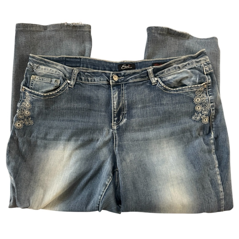 EARL Jeans with Embroidery Size 22 - Picture 4 of 12